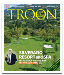 September/October 2014 Issue Cover Story The PGA Tour Returns—Silverado Resort is already renowned as the premier golf resort in Napa Valley and one of the best in Northern California. With the return of the PGA Tour with the Frys.com Open (Oct. 6-12) this iconic resort will gain even more richly deserved national attention and prominence. Profile: Matt Jones: First Time, Long Time—On April 6th, 2014, 34-year-old Matt Jones joined "The Club." It was on that day, in sudden and spectacular fashion, that he won his first PGA Tour event, the Shell Houston Open, some 12 years after first qualifying for the Web.com Tour. Troon Privé: Audubon Country Club—What's in a name? In the case of Audubon Country Club, in Naples, FL, it's everything. The private, member-owned club, just minutes from the Gulf of Mexico, is a thriving enclave of great golf, natural beauty, and yes, birds of many varieties. Equipment: Beam Me Up Scotty—Well, the transporter beam from Star Trek is still a few years off, but in the meantime there are some fun new ways to get around a golf course, and several Troon courses are at the forefront of the transportation trend. Have you tried one out yet?